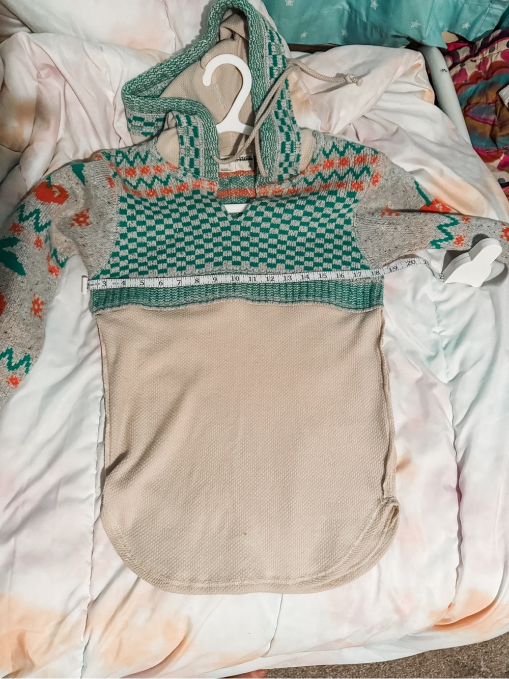 Free People Mint Green Cherry Intarsia Hoodie - Picture 6 of 7